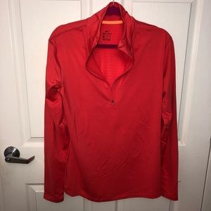 Nike Coral Dri-Fit Fleece Lined Zip Up Pullover